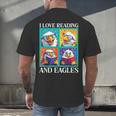 Eagle Love Reading And Eagles Child Book Lover Men's Back Print T-Shirt Eagle Love Reading And Eagles Child Book Lover Men's Back Print T-Shirt