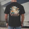 Easily Distracted By Books Book Wildflowers Book Lovers Men's Back Print T-Shirt Easily Distracted By Books Book Wildflowers Book Lovers Men's Back Print T-Shirt