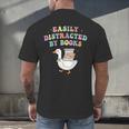 Easily Distracted By Books Silly-Goose Bookish Library Read Men's Back Print T-Shirt Easily Distracted By Books Silly-Goose Bookish Library Read Men's Back Print T-Shirt