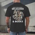 Easily Distracted By Dragons Books Bookworm Women Men Kids Men's Back Print T-Shirt