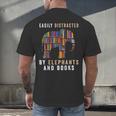 Easily Distracted By Elephants And Books Elephant Men's Back Print T-Shirt Easily Distracted By Elephants And Books Elephant Men's Back Print T-Shirt