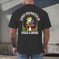 Easily Distracted By Frogs And Books Men's Back Print T-Shirt Easily Distracted By Frogs And Books Men's Back Print T-Shirt