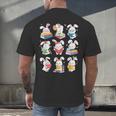 Easter Teacher Cute Bunny Reding Books Librarian Bookworm Men's Back Print T-Shirt