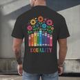 Equality Love Peace Compassion Books Protest Women Girls Kid Men's Back Print T-Shirt
