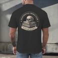 Existential Crisis Club Lifetime Member Skull And Books Men's Back Print T-Shirt Existential Crisis Club Lifetime Member Skull And Books Men's Back Print T-Shirt
