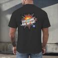 Explosions Are My Art Comic Book Boom Men's Back Print T-Shirt Explosions Are My Art Comic Book Boom Men's Back Print T-Shirt