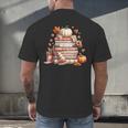 Fall Colors s I Love Fall s Books & Pumpkins Men's Back Print T-Shirt