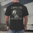 Fantasy Book Club Dragon Reader Book A Day Keep Reality Away Men's Back Print T-Shirt