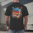 Fantasy Drama Tragedy Books Subtle Reader Librarian Flower Men's Back Print T-Shirt Fantasy Drama Tragedy Books Subtle Reader Librarian Flower Men's Back Print T-Shirt