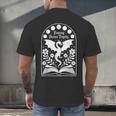 Fantasy Drama Tragedy Dragon Book Magic Gothic Moon Phases Men's Back Print T-Shirt