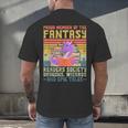 Fantasy Reader Society Reading Book Retro Bookworm Reader Men's Back Print T-Shirt