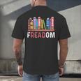 Freadom Anti Ban Books Freedom To Read Book Lover Reading Men's Back Print T-Shirt