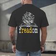 Freadom Freedom Read Banned Books Librarians Men's Back Print T-Shirt