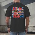 Freadom To Read Book Lover Reading Freedom Men's Back Print T-Shirt