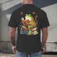 Frog & Toad Fishing Vintage Classic Book Frog Reading Book Men's Back Print T-Shirt