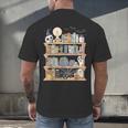 Ghost Book Reading Books Lover Teacher Happy Halloween Men's Back Print T-Shirt Ghost Book Reading Books Lover Teacher Happy Halloween Men's Back Print T-Shirt