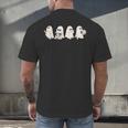 Ghost Book Reading Halloween Books Lover Teacher Kids Men's Back Print T-Shirt Ghost Book Reading Halloween Books Lover Teacher Kids Men's Back Print T-Shirt