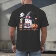 Ghost Reading Book Coquette Bow Halloween Girl Toddler Kid Men's Back Print T-Shirt Ghost Reading Book Coquette Bow Halloween Girl Toddler Kid Men's Back Print T-Shirt