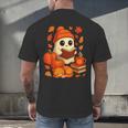 Ghost Reading Book Lovers Autumn Fall Halloween Men's Back Print T-Shirt Ghost Reading Book Lovers Autumn Fall Halloween Men's Back Print T-Shirt