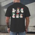 Ghost Santa Elf Squad Read Books Bookish Librarian Christmas Men's Back Print T-Shirt Ghost Santa Elf Squad Read Books Bookish Librarian Christmas Men's Back Print T-Shirt