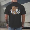 Ghosts Reading Books Teacher Halloween Librarian Book Lover Men's Back Print T-Shirt Ghosts Reading Books Teacher Halloween Librarian Book Lover Men's Back Print T-Shirt