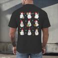 Ghosts Wearing Santa Hats Reading Books Christmas Book Lover Men's Back Print T-Shirt Ghosts Wearing Santa Hats Reading Books Christmas Book Lover Men's Back Print T-Shirt