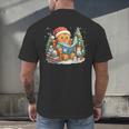 Gingerbread Reading Book Lovers Christmas Bookworm Librarian Men's Back Print T-Shirt