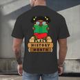 Girl Kid Reading Book Black History Month Bookworm Men's Back Print T-Shirt
