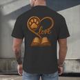 Girl Who Loves Dogs & Books Heart Dog Lover Reader Reeding Men's Back Print T-Shirt Girl Who Loves Dogs & Books Heart Dog Lover Reader Reeding Men's Back Print T-Shirt