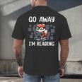 Go Away I'm Reading Book Reader Cute Fox Librarians Men's Back Print T-Shirt Go Away I'm Reading Book Reader Cute Fox Librarians Men's Back Print T-Shirt