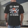 Go Away I'm Reading Book Reader Cute Fox Loves Books Men's Back Print T-Shirt