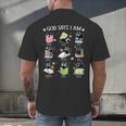 God Says I Am Cat Book Lover Christian Cute Jesus Girls Kids Men's Back Print T-Shirt