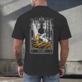 Gothic Book Lover Skeleton Men's Back Print T-Shirt Gothic Book Lover Skeleton Men's Back Print T-Shirt