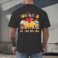 Groovy 100 Days In The Books Reading 100th Day Of School Men's Back Print T-Shirt Groovy 100 Days In The Books Reading 100th Day Of School Men's Back Print T-Shirt