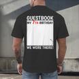 Guestbook 7th Birthday 7 Year Old Born 2018 Bday Men's Back Print T-Shirt Guestbook 7th Birthday 7 Year Old Born 2018 Bday Men's Back Print T-Shirt