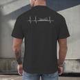 Heartbeat Book Reader Reading Lover Men's Back Print T-Shirt Heartbeat Book Reader Reading Lover Men's Back Print T-Shirt