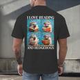 Hedgehog Love Reading And Hedgehogs Child Book Lover Men's Back Print T-Shirt Hedgehog Love Reading And Hedgehogs Child Book Lover Men's Back Print T-Shirt
