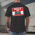 Hello I'm Dead Inside Name Tag Sarcastic Introvert Men's Back Print T-Shirt