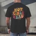 Hot Girls Read Aesthetic Book Lover Reading Men's Back Print T-Shirt