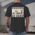 Hot Pin Up Girl Comic Book Vintage Reading Is Sexy Men's Back Print T-Shirt