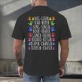 Hug Giver Book Reader Diaper Changer Daycare Teacher Men's Back Print T-Shirt