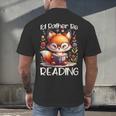 I'd Rather Be Reading Cute Fox Book Lover Reader Bookworm Men's Back Print T-Shirt