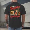 I'm Booked For The Holidays Christmas Reading Bookworm Xmas Men's Back Print T-Shirt I'm Booked For The Holidays Christmas Reading Bookworm Xmas Men's Back Print T-Shirt