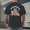 I'm An Indoor Cat Introvert Pizza Popcorn Book Gamer Cat Men's Back Print T-Shirt