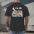 I'm OK Books Pile Books Stack Bibliophile Bookisk Men's Back Print T-Shirt I'm OK Books Pile Books Stack Bibliophile Bookisk Men's Back Print T-Shirt