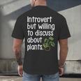 Introvert Humorous Plant Lover Gardening Men's Back Print T-Shirt Introvert Humorous Plant Lover Gardening Men's Back Print T-Shirt
