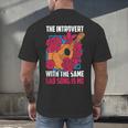 Introvert Singers Singing Sad Song Classical Music Lovers Men's Back Print T-Shirt