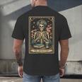 The Introvert Skeleton Tarot Card Coffee Book Lover Men's Back Print T-Shirt