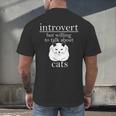 Introvert But Willing To Talk About Cats Men's Back Print T-Shirt Introvert But Willing To Talk About Cats Men's Back Print T-Shirt
