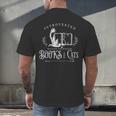Introverted Willing To Discuss Cats And Books Men's Back Print T-Shirt